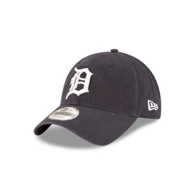 Blue Detroit Tigers Hat - New Era MLB Core Classic 9TWENTY Adjustable Caps USA6015839